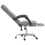 Fauteuil de massage inclinable de bureau informatique étude tissu taupe 02_0025422