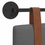 vidaXL Tête de lit suspendue Gris foncé PU antique