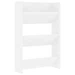 vidaXL Armoire à chaussures murale Blanc 60x18x90 cm Aggloméré