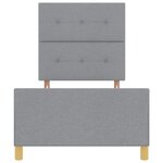 Cadre de lit vidaXL Gris clair Bois d'ingénierie 100 x 200 cm Résistant