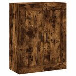 vidaXL Buffet haut Chêne fumé 69 5x34x180 cm Bois d'ingénierie