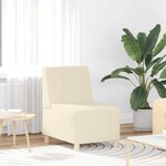 vidaXL Unité de Sofa Modulaire Sans Accoudoirs 2 Pièces Crème