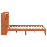 vidaXL Lit bibliothèque sans matelas cire marron 180x200 cm pin massif