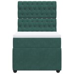 vidaXL Sommier à lattes de lit et matelas Vert foncé 80x200 cm Velours