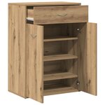 vidaXL Armoire à chaussures chêne artisanal bois d'ingénierie