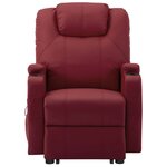 Vidaxl fauteuil releveur inclinable bordeaux similicuir