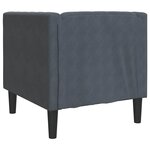 vidaXL Canapé Gris foncé 74 5 x 71 x 70 5 cm Velours