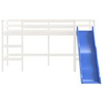 vidaXL Lit mezzanine d'enfants sans matelas avec toboggan 90x190 cm
