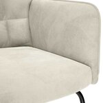 vidaXL Chaise à bascule Crème Velours