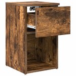vidaXL Armoire de lit 2 pièces Chêne fumé 29 x 31 5 x 49 cm