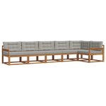 vidaXL Ensemble de canapés d'extérieur 6 Pièces Naturel et gris clair