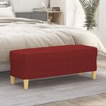vidaXL Banc Rouge bordeaux 100x35x41 cm Tissu