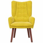 Fauteuil relaxant vidaXL en velours jaune