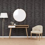 vidaXL Panneaux muraux 12 Pièces noir 50x50 cm XPS 3 m² pierre