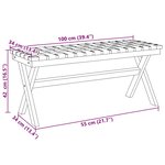 vidaXL Banc de jardin bleu foncé bois massif d'acacia et tissu