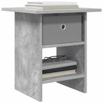 vidaXL Table de chevet Gris béton 41 x 40 x 45 cm Bois d'ingénierie