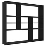 vidaXL Étagère murale Noir 90x16x78 cm Bois d’ingénierie