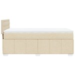 vidaXL Sommier à lattes de lit avec matelas Crème 80x200 cm Tissu