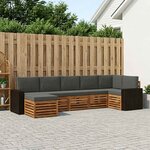vidaXL Ensemble de canapé d'angle 7 Pièces Naturel et Anthracite