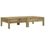 vidaXL Repose-pieds de jardin avec coussins 2 Pièces bois de pin imprégné