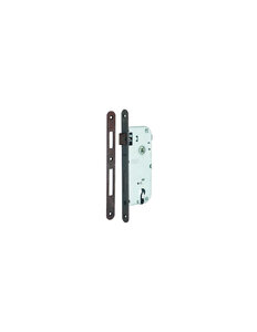 THIRARD - Boitier de serrure encastrable à cylindre pour porte d'entrée  axe 50mm  entraxe 90mm  bouts ronds  bronze - THIRARD