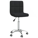 vidaXL Chaise pivotante de bureau Noir Tissu