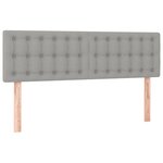 vidaXL Sommier à lattes de lit avec matelas Gris clair 140x200cm Tissu