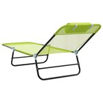 vidaXL Chaise longue pliante 1-personne Vert 182 x 55 x 85 5 cm Métal