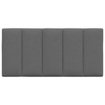 vidaXL Coussin de tête de lit Hanko gris foncé 100 cm tissu