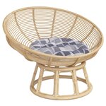 vidaXL Coussin rond motif à carreaux gris Ø 60 x11 cm tissu oxford