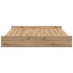 vidaXL Cadre de lit avec rangement chêne artisanal 180 x 200 cm