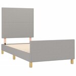 vidaXL Cadre de lit sans matelas gris clair 90x200 cm tissu