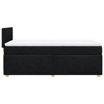 vidaXL Sommier à lattes de lit et matelas Noir 80x200 cm Tissu