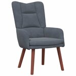 vidaXL Fauteuil relaxant Gris foncé 63 x 67 x 94 cm Velours