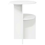 vidaXL Table d'appoint Blanc brillant Ø 39 5 x 55 cm Bois d'ingénierie