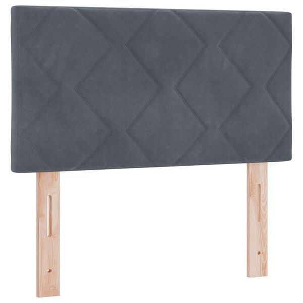 vidaXL Tête de lit Gris foncé 80 cm Velours