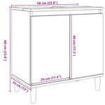 vidaXL Meuble de lavabo gris béton 58x33x60 cm bois d'ingénierie