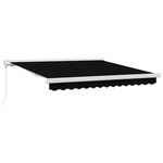 Store Rétractable Manuel vidaXL Noir 300x250 cm