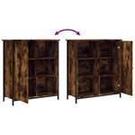vidaXL Buffet chêne fumé 70x30x80 cm bois d'ingénierie