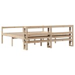 vidaXL Lit pour personne âgée et tête de lit 200x200cm bois pin massif