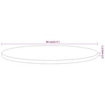 vidaXL Dessus de table Ø80x2 5 cm rond bois massif d'acacia