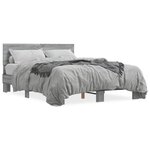 vidaXL Cadre de lit sans matelas sonoma gris 120x200 cm