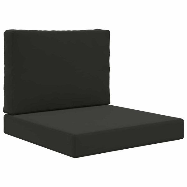 vidaXL Coussin de canapé d'extérieur 2 Pièces Noir Polyester