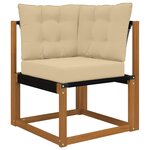 vidaXL Coussin de canapé d'extérieur 3 Pièces Beige Polyester