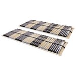 vidaXL Sommiers à lattes sans matelas 2 Pièces avec 42 lattes 90x200 cm