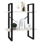 vidaXL Bibliothèque à 2 niveaux Blanc 60x30x70 cm Bois de pin massif