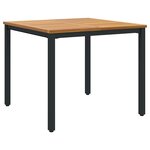 vidaXL Ensemble de salle à manger pour jardin 3 Pièces Noir et marron