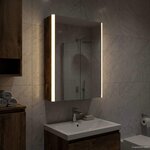 vidaXL Armoire Miroir de Salle de Bain Chêne fumé 33 x 11 5 x 50 cm