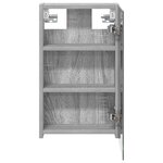 vidaXL Armoire Miroir de Salle de Bain Gris Sonoma 30 x 10 5 x 50 cm