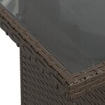 vidaXL Ensemble de Canapés de Jardin de 8 Pièces avec Coussins en Poly Rotin Brun